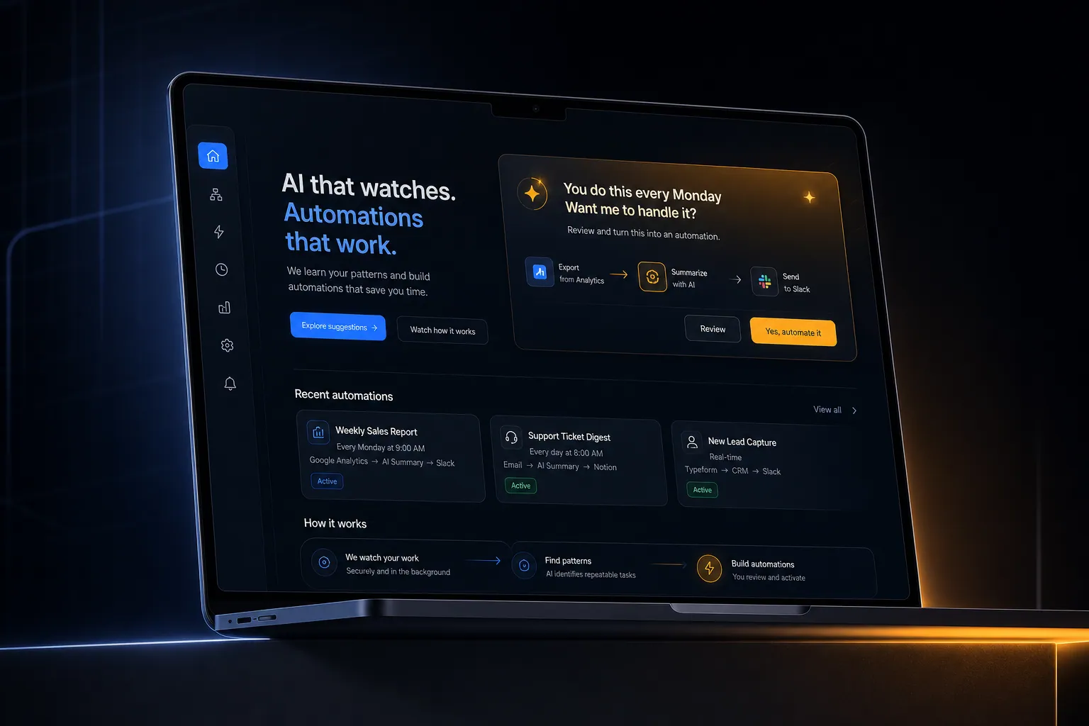 AI workflow automator marketing website built by SpinFlow