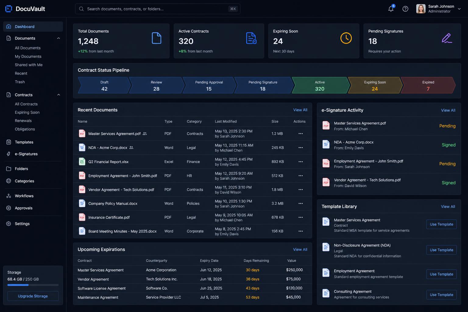 Documents & Contracts backend application built by SpinFlow