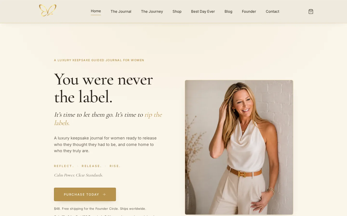 Rip the Labels website homepage on a laptop