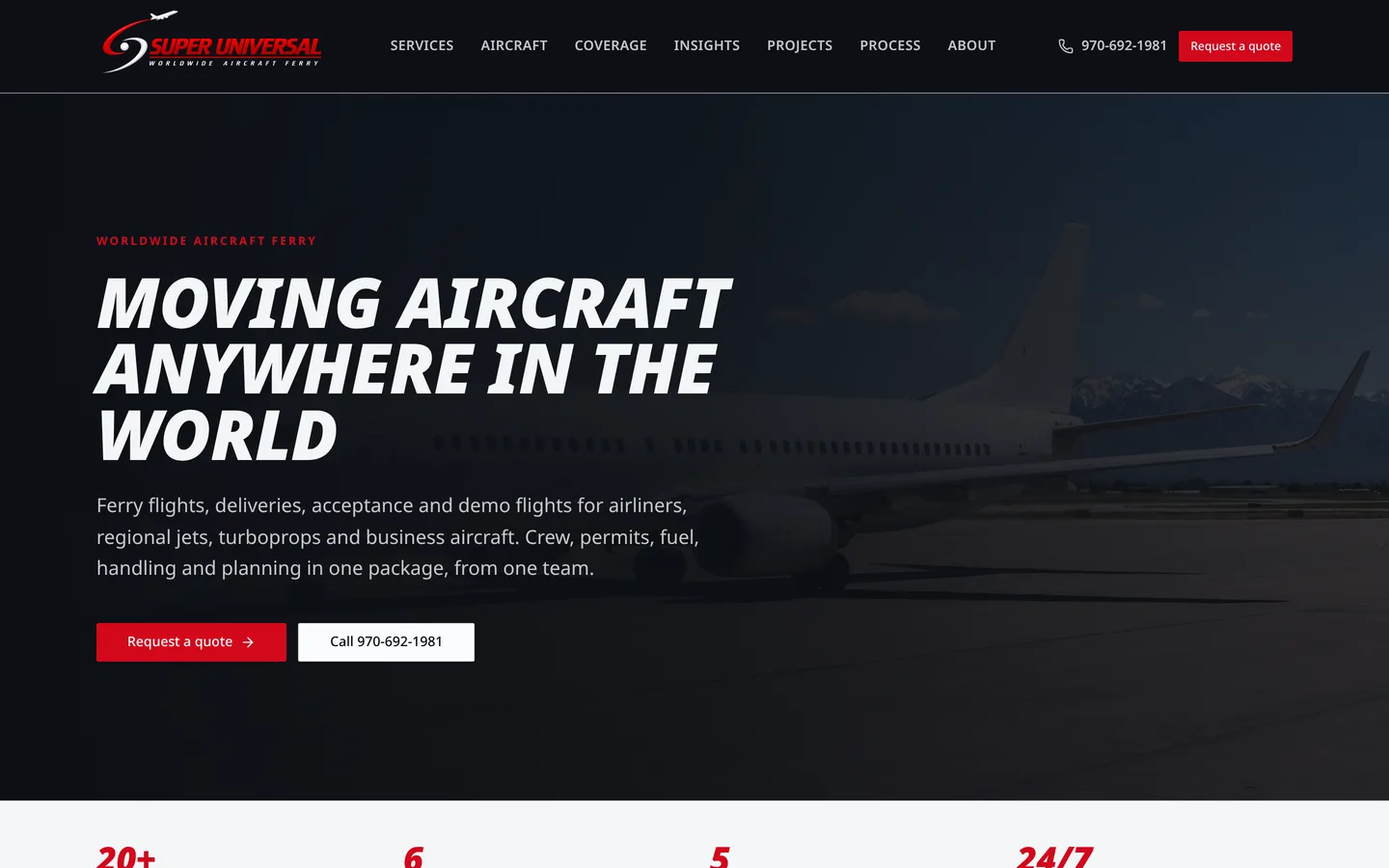 Super Universal website homepage on a laptop